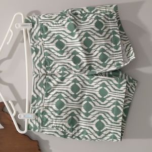Banana Republic green patterned shorts